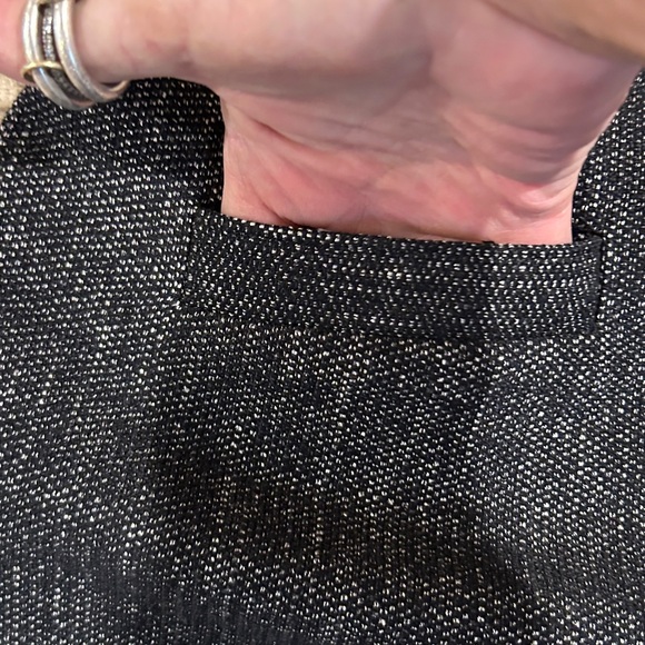 NWOT Express columnist 2R textured tweed looking material black & light grey. - Picture 9 of 12